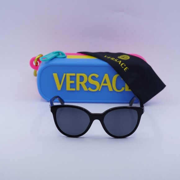 Versace Kids VK4427U GB1/87 Cat Eye Sunglasses - Black/Dark Grey - Picture 2 of 9